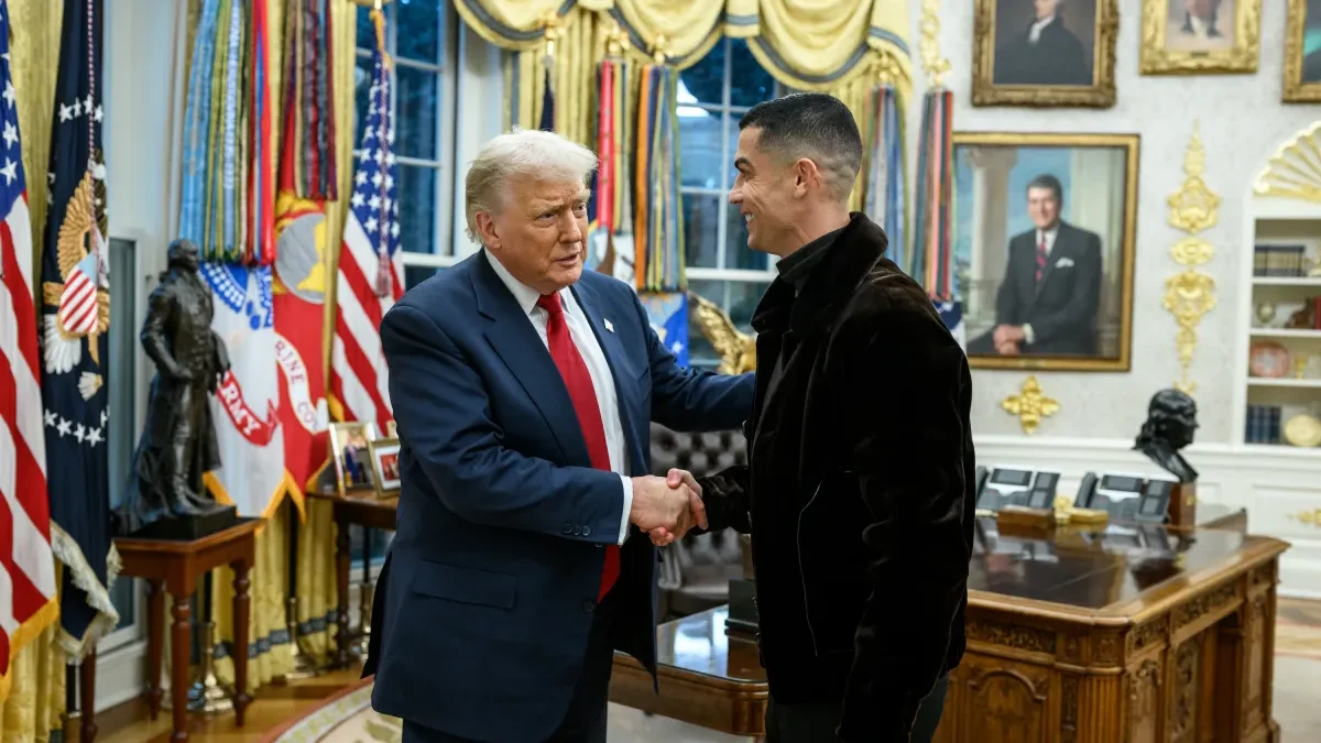 Ronaldo meets trump inhigh-profile encounter